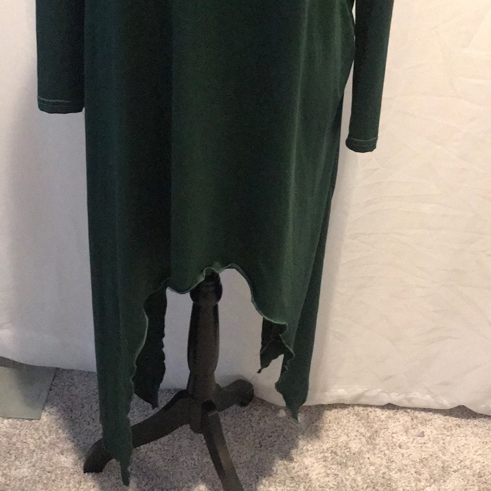Green shirt fitted flare Size L - Picture 3 of 3